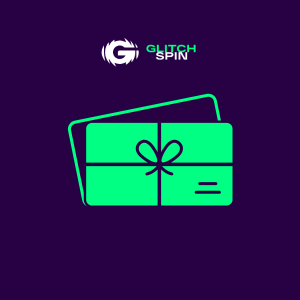 Symbol for en gaveæske under GlitchSpin-logoet