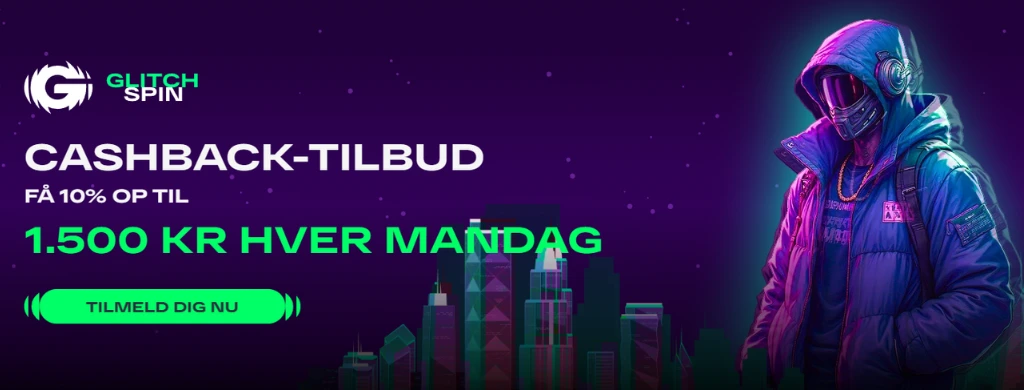 Banner for 10 % cashback-tilbud op til 1.500 kr